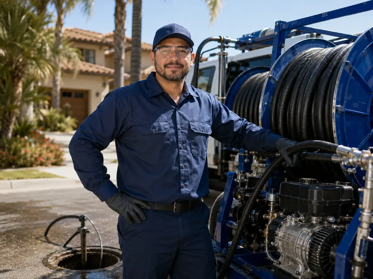 Hydro jet sewer cleaning in Carmel