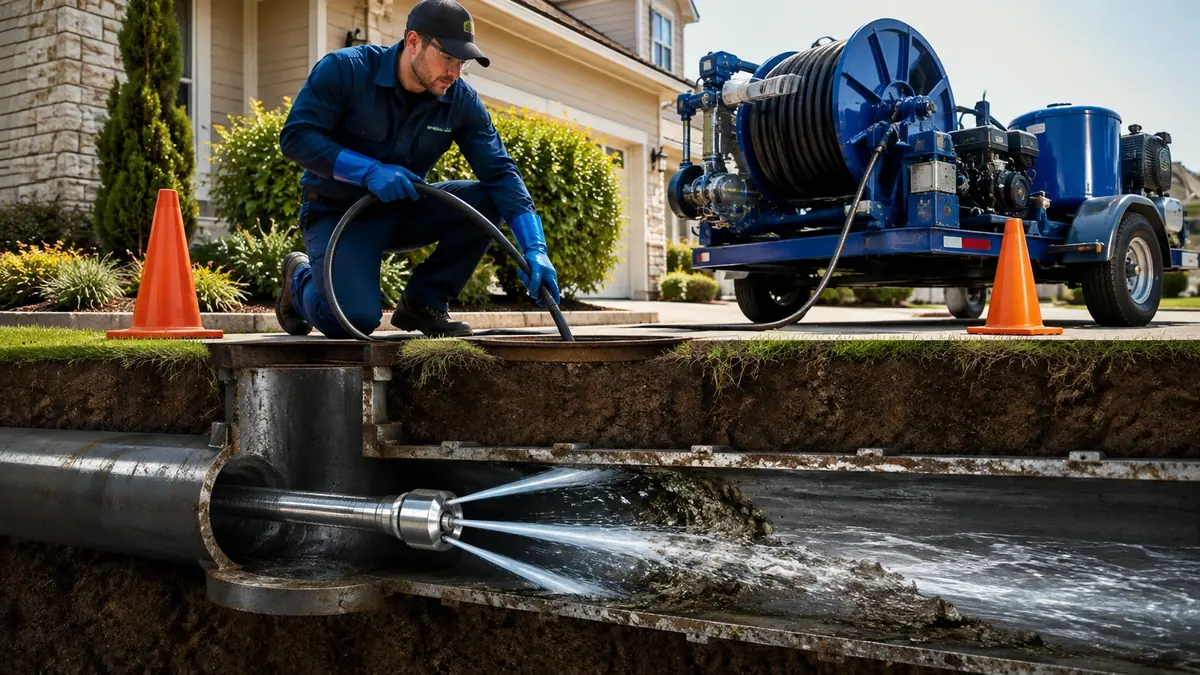 Main Sewer Line Hydro Jet Cleaning in Carmel