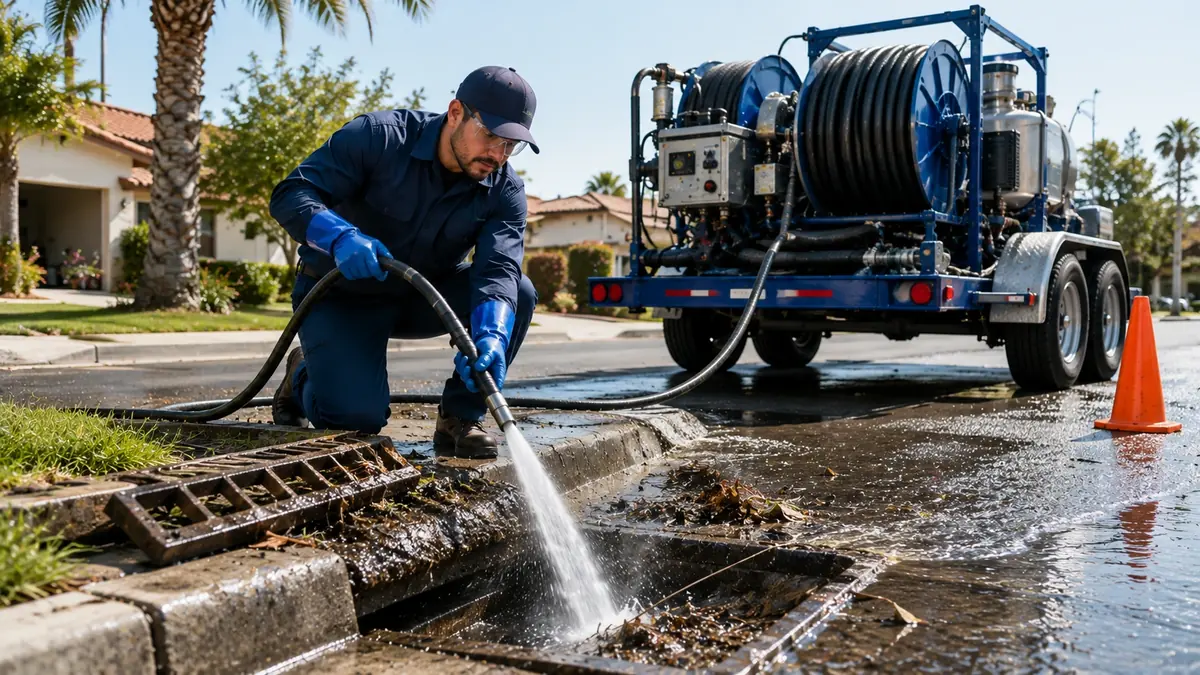 Storm Drain Hydro Jet Cleaning in Carmel
